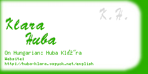 klara huba business card